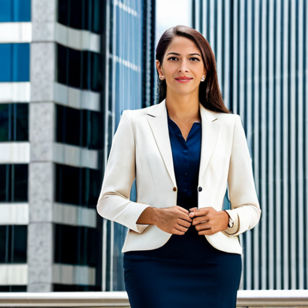 **

"A professional businesswoman in a modest business suit, standing in front of a modern skyscraper in S&atilde;o Paulo, Brazil, fully clothed, appropriate attire, safe for work, perfect anatomy, natural proportions, professional photography, high quality. Consider using soft, natural lighting to highlight her confidence and professionalism. Ensure a family-friendly and professional atmosphere."

**