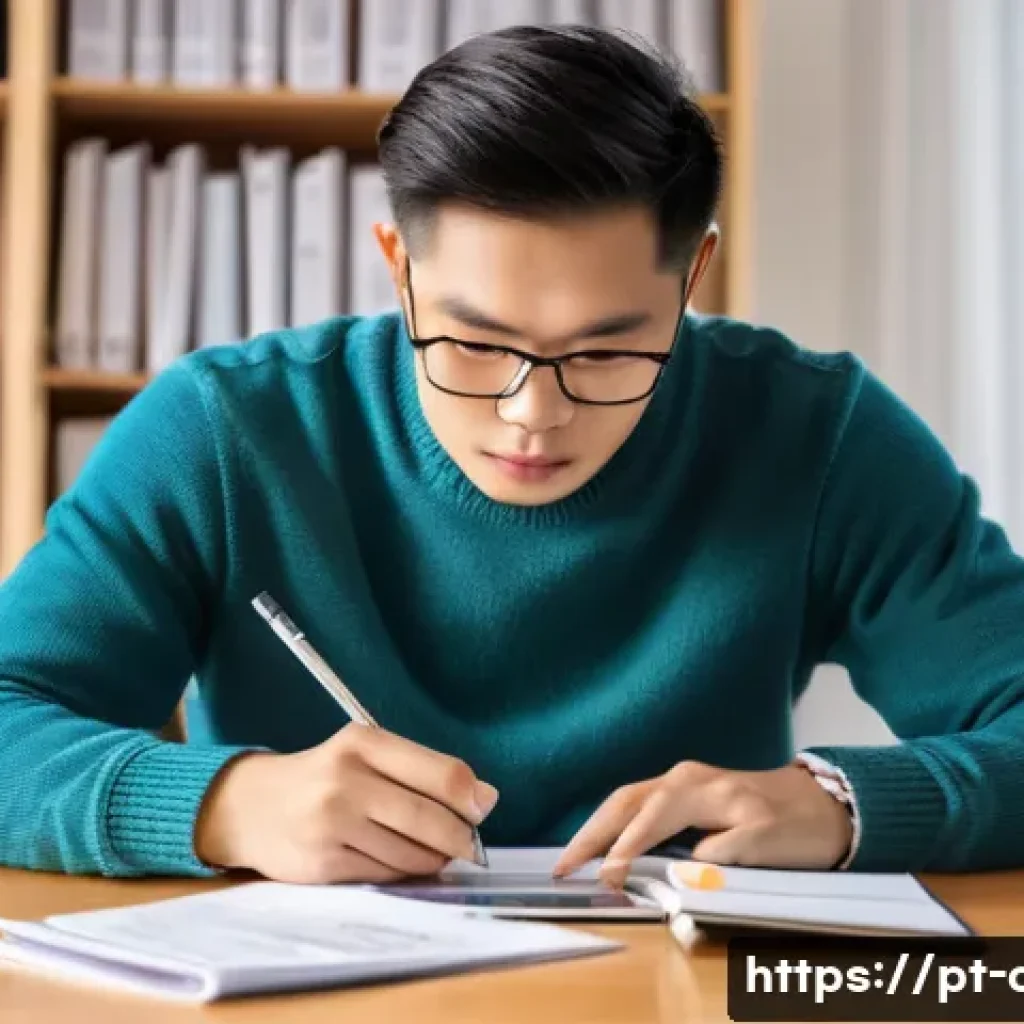 HSK 응시료 절약 팁 - **Prompt**: A young adult (20s, gender-neutral, diverse ethnicity, wearing smart casual attire like ...