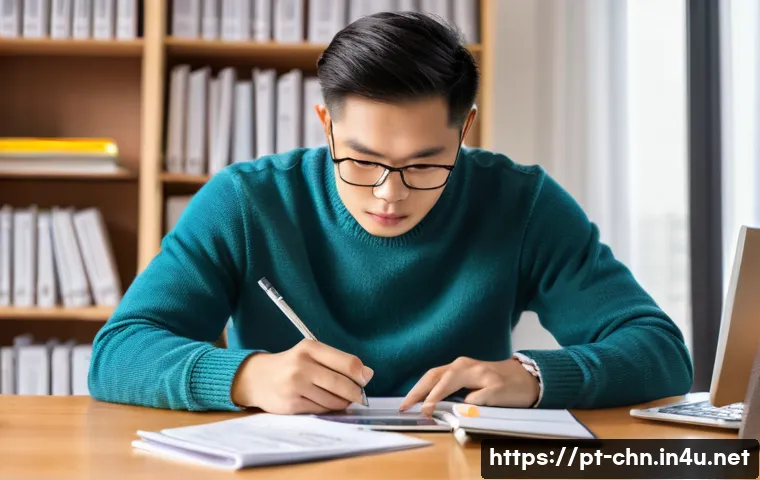 HSK 응시료 절약 팁 - **Prompt**: A young adult (20s, gender-neutral, diverse ethnicity, wearing smart casual attire like ...