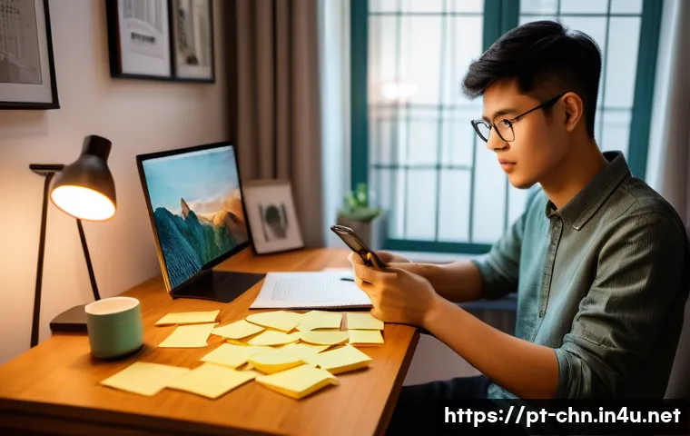 중국어 회화 교재 추천 - A modern, cozy home study environment showing a young adult Portuguese speaker practicing Mandarin d...