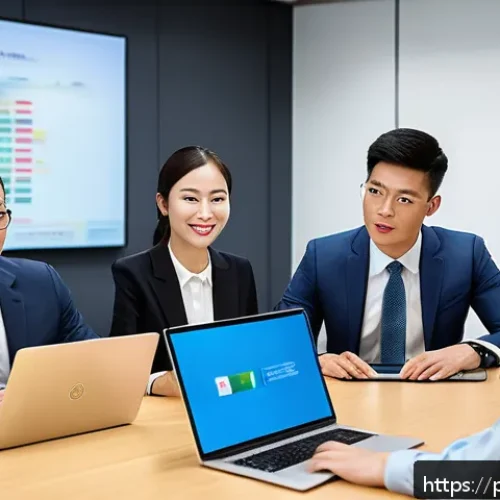 Home 30 중국어 실무 프로젝트 경험 나누기 - A professional business meeting scene in a modern office with diverse multicultural participants eng...
